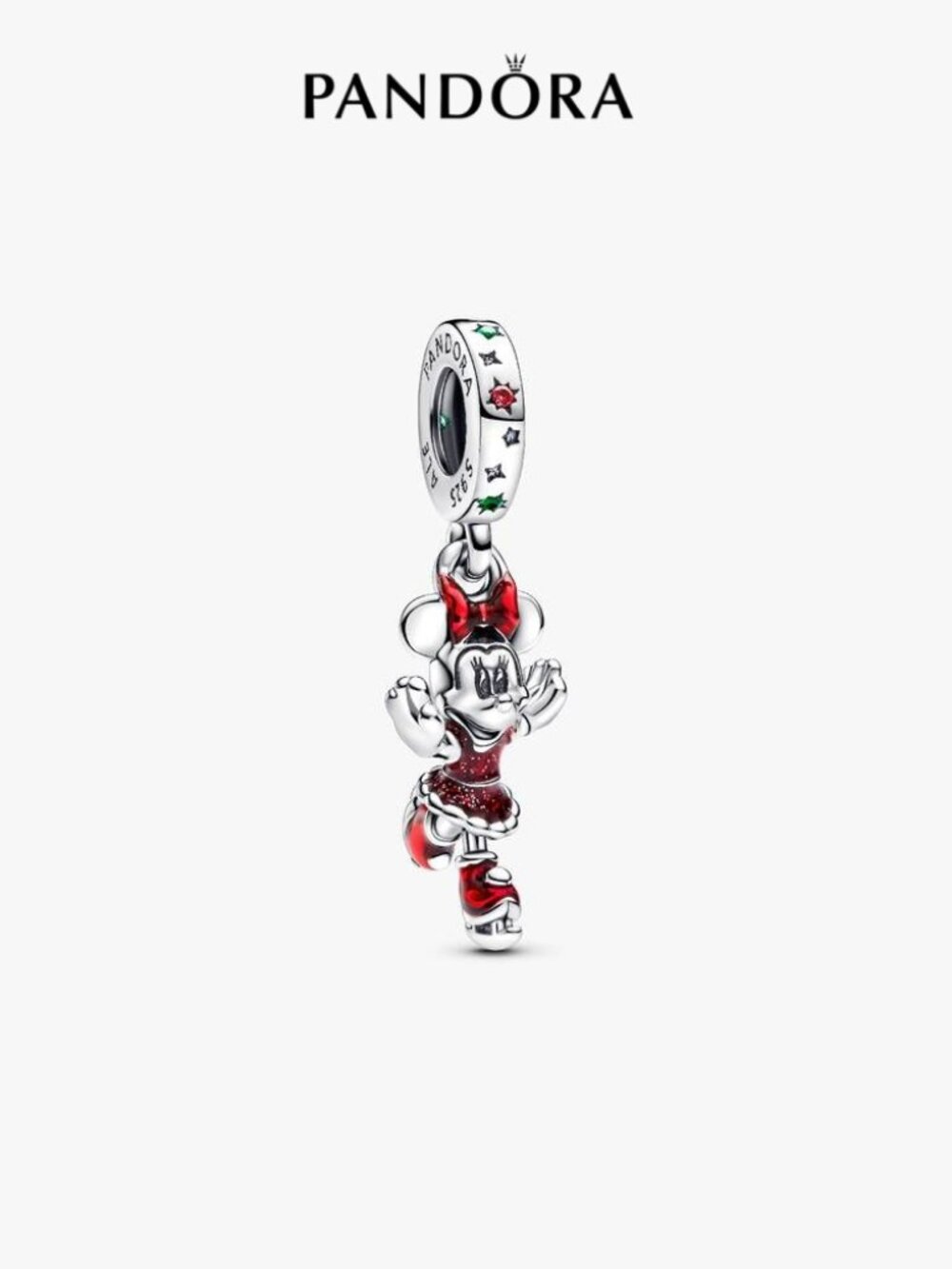 Pandora  Minnie Mouse Ice Skating Dangle Charm